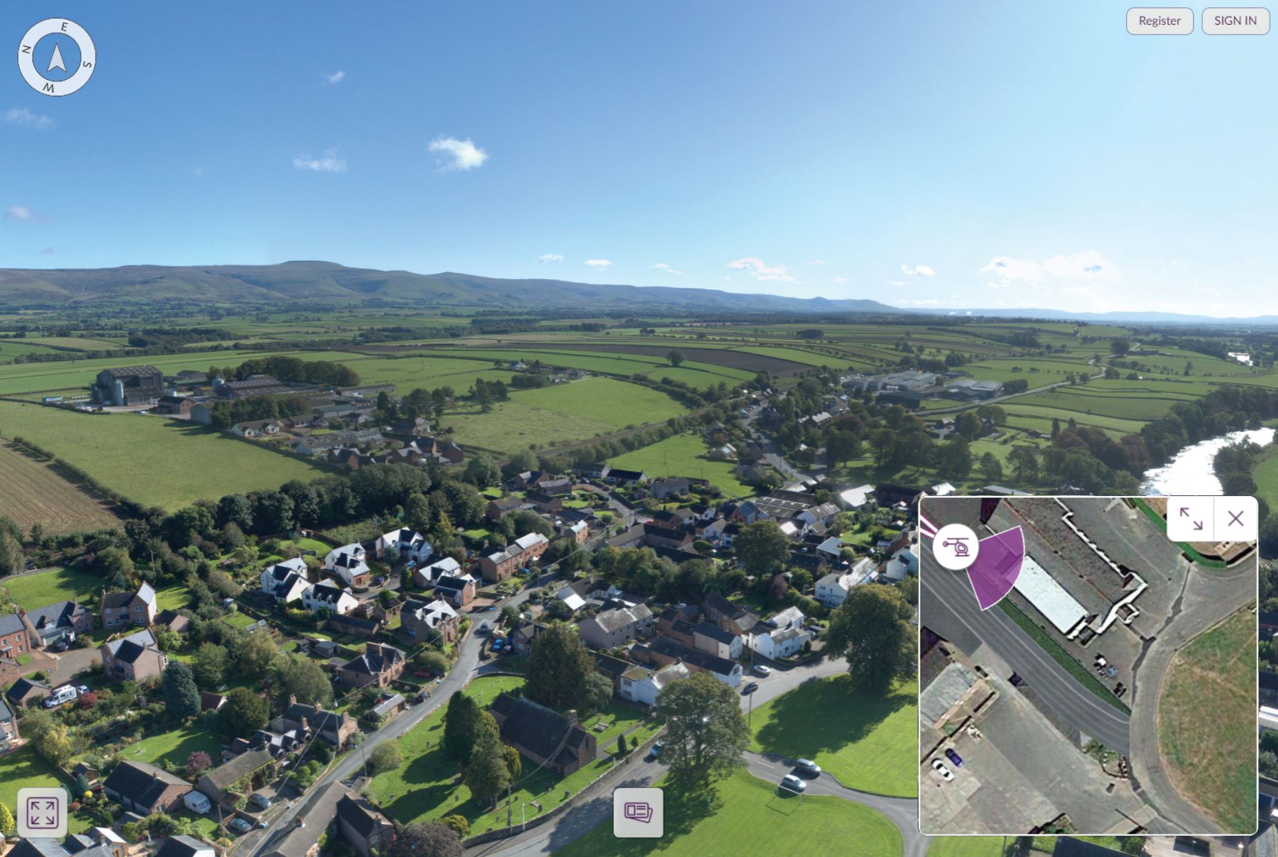 Smart Show Homes location view showing the wider setting around the development.